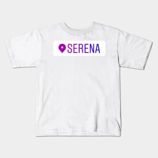 Serena Instagram Location Tag Kids T-Shirt